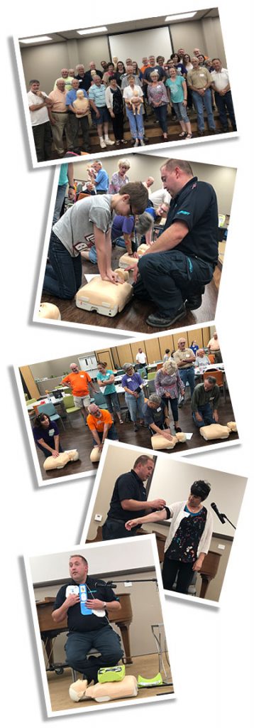 University Heights Baptist Chruch Learns CPR form LifeNet EMS in Stillwater