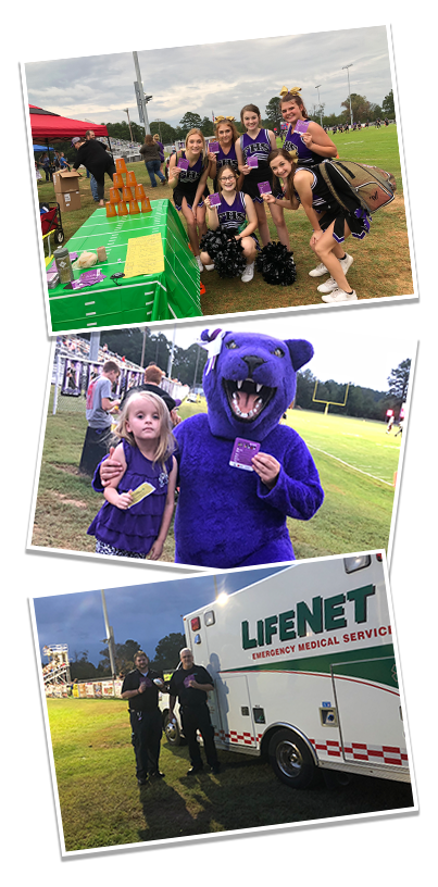 Stroke Zone Photos LifeNet EMS at Fouke Panther Stadium with BEFAST Magnets from Arkansas Saves