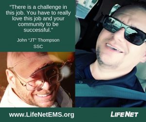 John "JT" Thompson is a dispatcher at LifeNet EMS in Hot Springs, Arkansas.