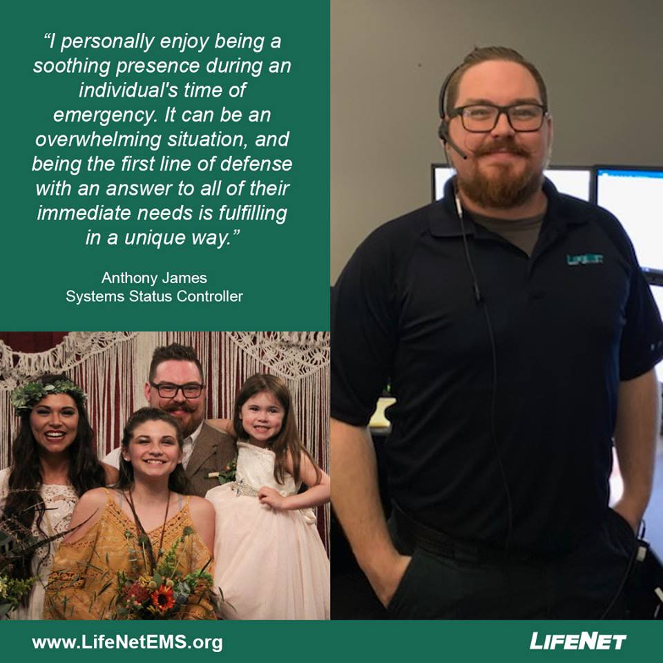 Anthony James is a systems status controller/dispatcher for Lifenet EMS in Texarkana.