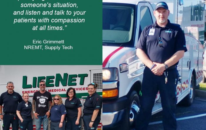 Eric Grimmett is an EMT and a supply tech for LifeNet EMS in Hot Springs, Arkansas.