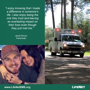 Jacob Brown is a paramedic at LifeNet EMS in Texarkana, Texas.