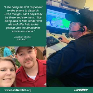 Jonathan Strother, SSC Dispatcher at LifeNet EMS in Hot Springs, Arkansas